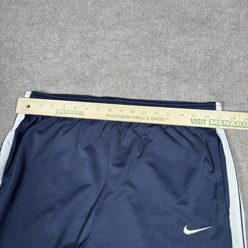 Vintage Nike Track Pants Mens XL Blue‎ Striped Straight Leg Baggy Basketball Y2K